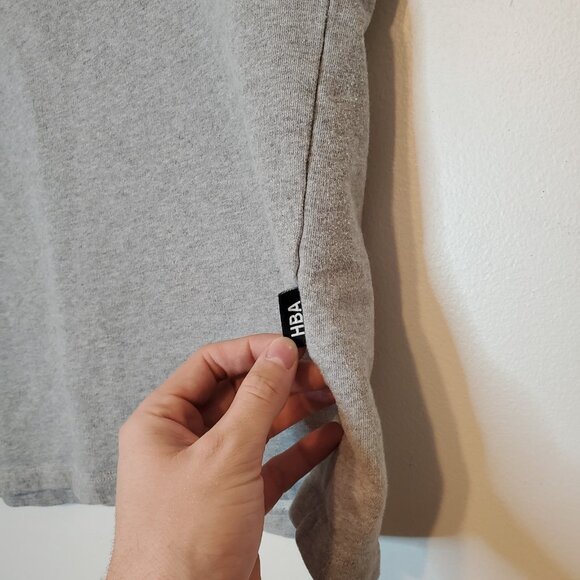 Hood By Air HBA Crew Sleevless Sweatshirt Gray Size L - Picture 7 of 9